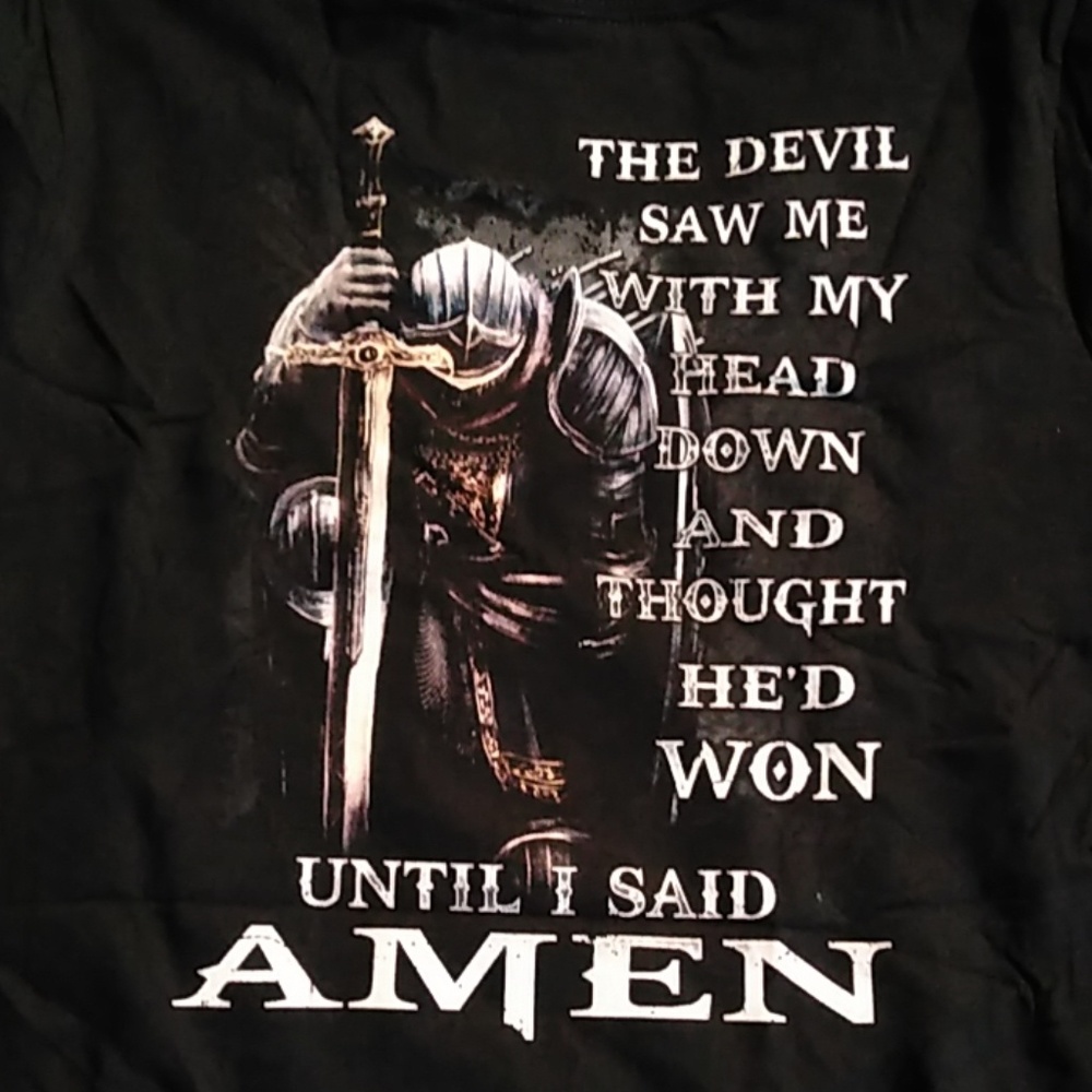 The devil saw me with my head down tee shirt